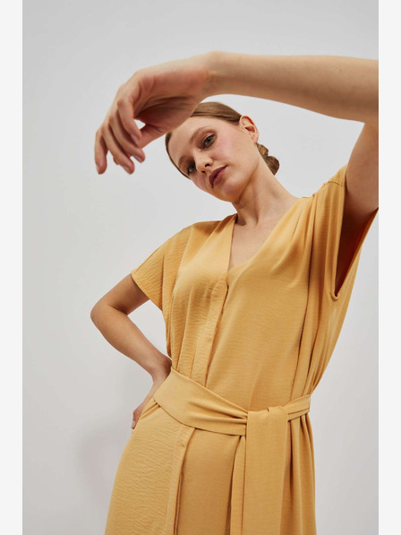 Moodo Gelbes langes Kleid Moodo