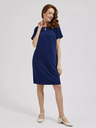Moodo Dunkelblaues knielanges Kleid Moodo