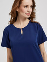 Moodo Dunkelblaues knielanges Kleid Moodo