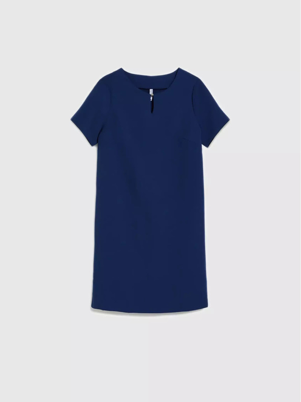 Moodo Dunkelblaues knielanges Kleid Moodo