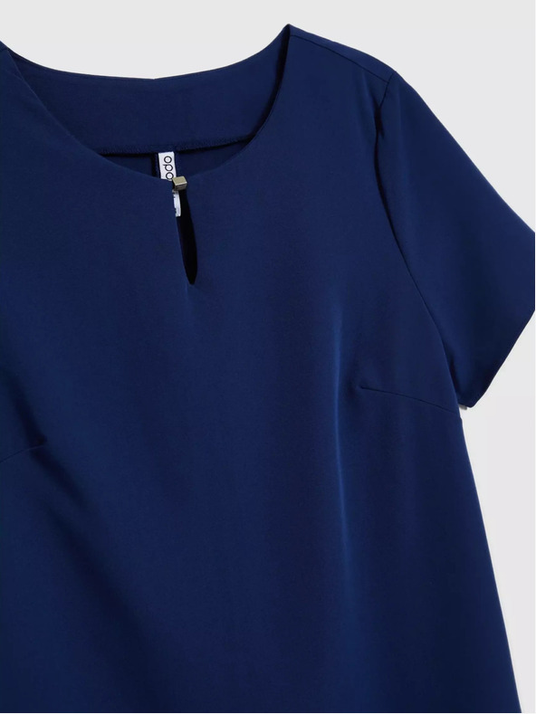 Moodo Dunkelblaues knielanges Kleid Moodo