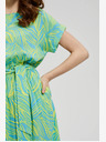 Moodo Türkisfarbenes Kleid mit Taillenband Moodo