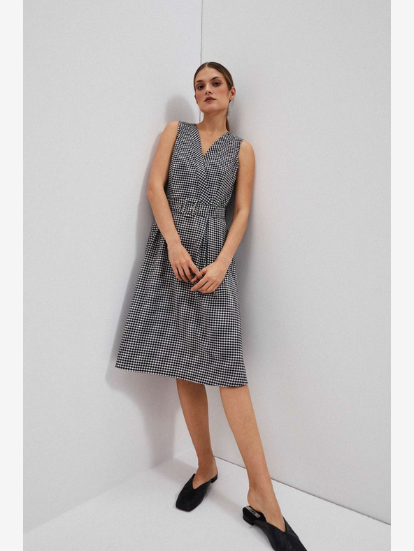 Moodo Schwarz-weißes Kleid Moodo