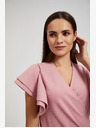 Moodo Rosa Kleid mit Rüschen an den Ärmeln Moodo