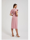 Moodo Rosa Kleid mit Rüschen an den Ärmeln Moodo