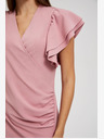 Moodo Rosa Kleid mit Rüschen an den Ärmeln Moodo