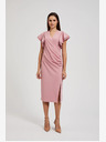 Moodo Rosa Kleid mit Rüschen an den Ärmeln Moodo