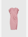 Moodo Rosa Kleid mit Rüschen an den Ärmeln Moodo