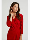 Moodo Rotes Midikleid mit Rüschen Moodo