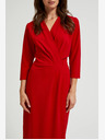 Moodo Rotes Midikleid mit Rüschen Moodo