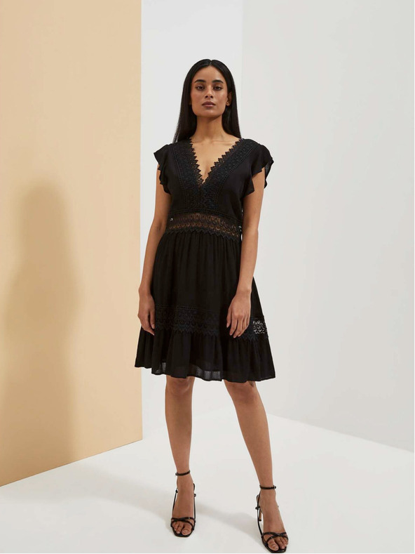 Moodo Schwarz Damen Moodo Kleid