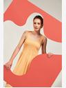 Moodo Orangefarbenes Riemchenkleid Moodo