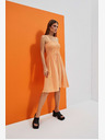 Moodo Orangefarbenes Riemchenkleid Moodo