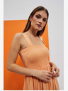 Moodo Orangefarbenes Riemchenkleid Moodo