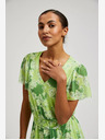 Moodo Grün gemustertes Kleid Moodo