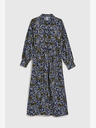 Moodo Grünes und blaues geblümtes Damenhemdkleid Moodo