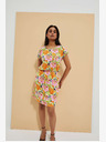 Moodo Orange geblümtes Kleid Moodo