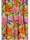 Moodo Orange geblümtes Kleid Moodo
