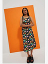 Moodo Dunkelblau gemustertes Kleid Moodo