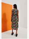 Moodo Dunkelblau gemustertes Kleid Moodo