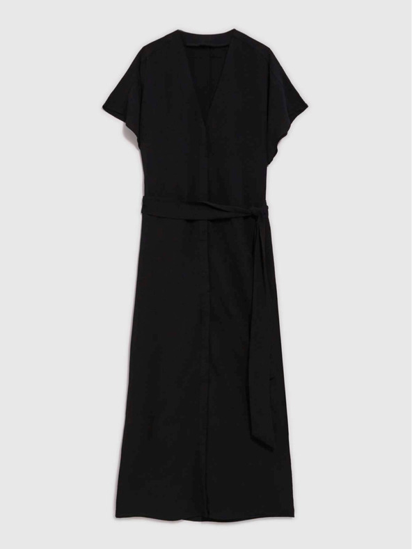 Moodo Schwarzes langes Damenkleid Moodo