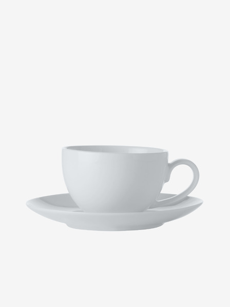 Maxwell & Williams White Porcelain Espresso Cup with Saucer White Basics 100ml Maxwell & Williams