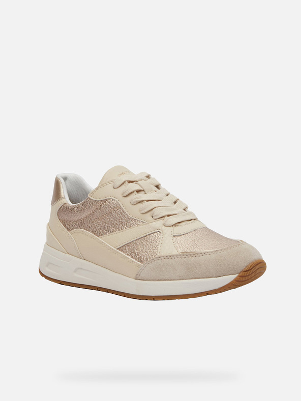 Geox Cremefarbene Damen-Turnschuhe Geox Bulmya