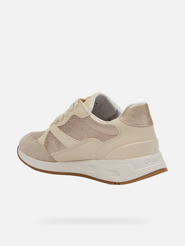 Geox Cremefarbene Damen-Turnschuhe Geox Bulmya