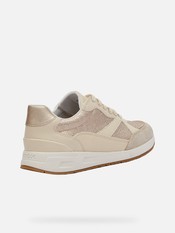 Geox Cremefarbene Damen-Turnschuhe Geox Bulmya