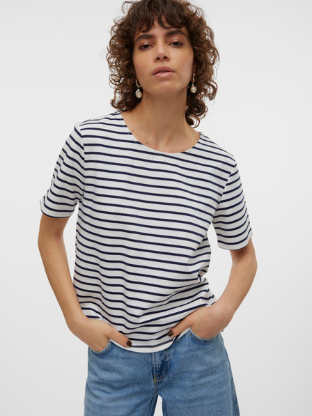 Vero Moda Blau-weiß gestreiftes Damenhemd Vero Moda