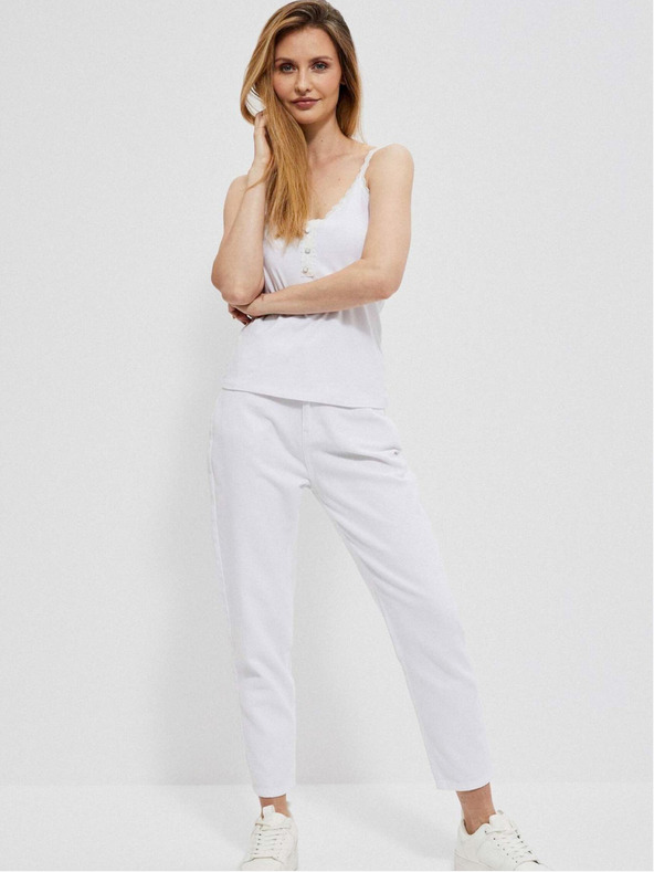 Moodo Weißes Damen Tank Top Moodo