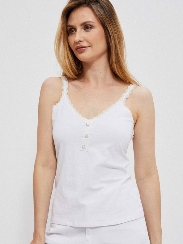 Moodo Weißes Damen Tank Top Moodo