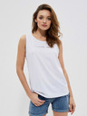 Moodo Weißes Damen-Tanktop mit Moodo