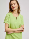 Moodo Hellgrünes einfarbiges Kleid Moodo