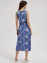 Moodo Blau gemustertes Midikleid Moodo