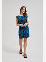 Moodo Blau gemustertes Kleid Moodo