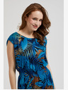 Moodo Blau gemustertes Kleid Moodo