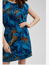 Moodo Blau gemustertes Kleid Moodo