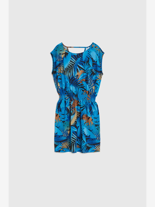 Moodo Blau gemustertes Kleid Moodo