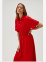 Moodo Rotes Damen-Hemdkleid Moodo