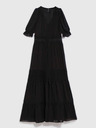 Moodo Schwarzes langes Damenkleid Moodo