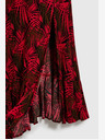 Moodo Rotes Kleid mit V-Ausschnitt Moodo