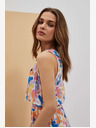 Moodo Cremefarben gemustertes Kleid Moodo