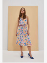 Moodo Cremefarben gemustertes Kleid Moodo