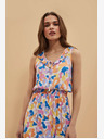 Moodo Cremefarben gemustertes Kleid Moodo
