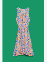 Moodo Cremefarben gemustertes Kleid Moodo