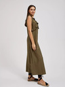 Moodo Grünes Viskosekleid mit Rüschen Moodo