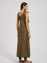 Moodo Grünes Viskosekleid mit Rüschen Moodo