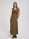 Moodo Grünes Viskosekleid mit Rüschen Moodo