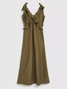Moodo Grünes Viskosekleid mit Rüschen Moodo